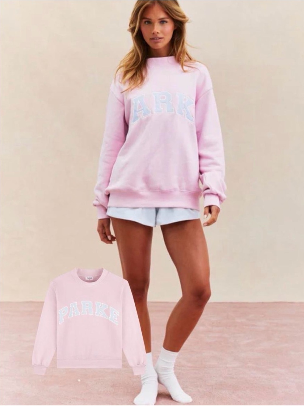 Parke Pink Crewneck Sweatshirt - Soft Pastel Comfort